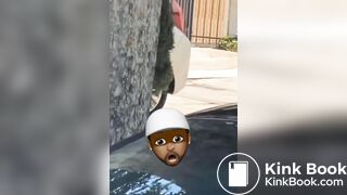 Woman uses her projectile shit as a weapon