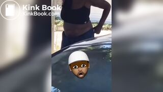 Woman uses her projectile shit as a weapon