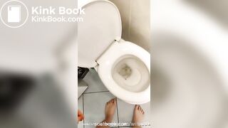 Polish hot sexy girl trying to pooping in toilet