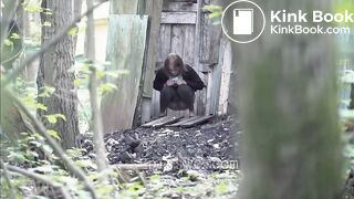 Girl Shits outside