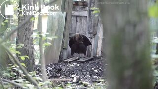 Girl Shits outside