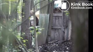 Girl Shits outside