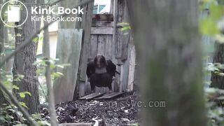Girl Shits outside
