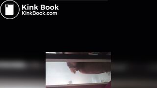 Hot brunette takes a shit