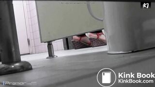 Japanese style pooping. (front & back)