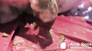 Sexy fat body covered in shit