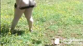 Girl pooping outdoor - video 12