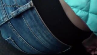 Amateur girl Alina poop and fart in the forest