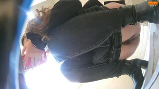 Girl Asian pooping piss toilet.MLL_09