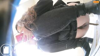 Girl Asian pooping piss toilet.MLL_09