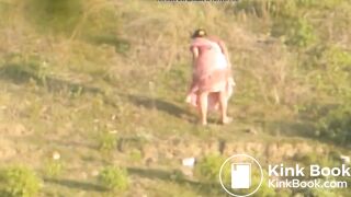 Saree Desi shitting in open field