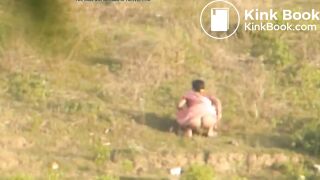 Saree Desi shitting in open field