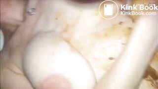 black dildo scat masturbation