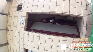 Girl Chinese piss pooping toilet.LLT-017