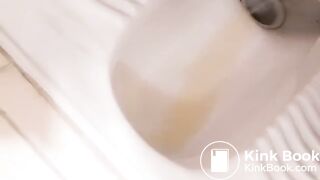 Iranian girl pooping in toilet