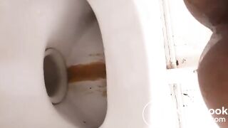 Iranian girl pooping in toilet