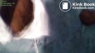 White cotton panty poop, mess on floor