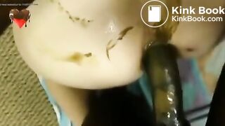 Girl get hard anal fuck with poop