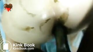 Girl get hard anal fuck with poop