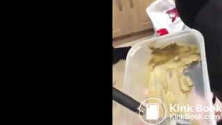 Nerd girl eating shit @@