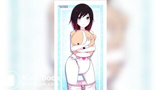 Girl hugs bear while messing diaper