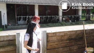 Two Girls One Farm - Kaitlyn Katsaros Lyndra Lynn cowshit sex