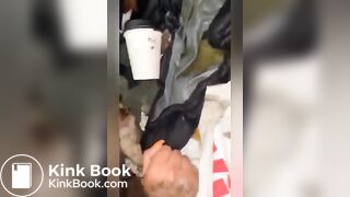 Rotten Portapotty shit eating by demand