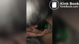 Soju bottle up my sleeping girlfriend's ass