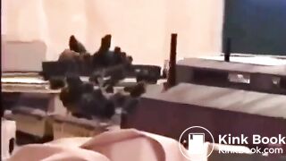 Shitting on a model train