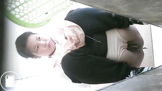 Girl Chinese piss pooping toilet.LLT-022
