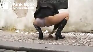 Public pantie poop