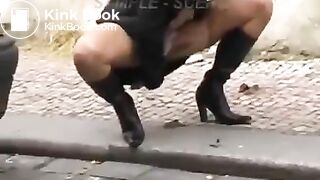 Public pantie poop