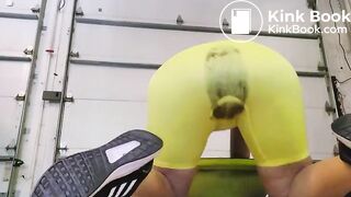 Hot girl poops her gym shorts