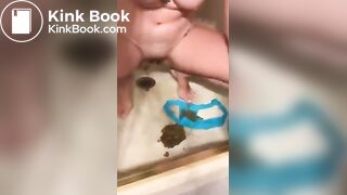Panty poop in BLUE panty