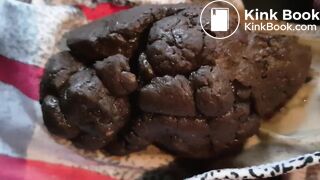 Sexy blonde poops her one-piece swimsuit