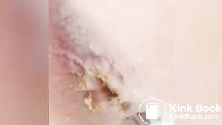 Beautiful mistress poop a lot in the toilet