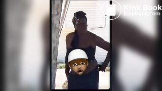 Lady Projectile Shits In Public