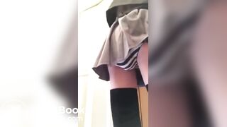 Black and while panty poop