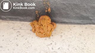 Korean girl pooping on the stairs