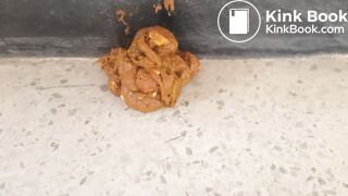 Korean girl pooping on the stairs