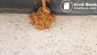 Korean girl pooping on the stairs