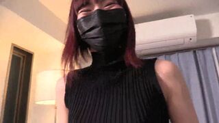 Black Mask Japanese Scat Handjob