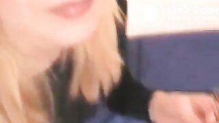 Woman eating shit