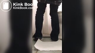 girl pooping on white napkin