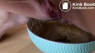 Cake preparation shitting