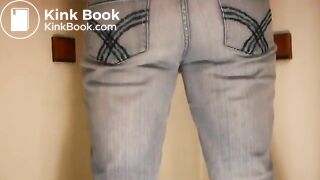 Girl pooping jeans