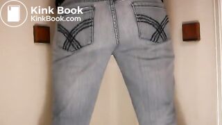 Girl pooping jeans