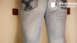 Girl pooping jeans