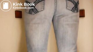 Girl pooping jeans