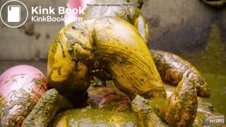 Masturbating in the manure pit